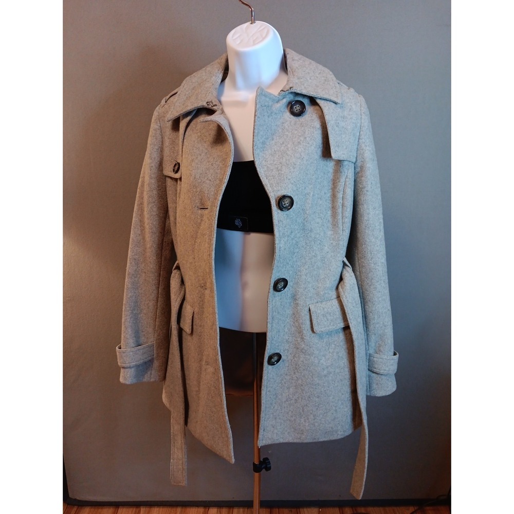 Banana Republic gray London Wool peacoat women SIZE XS Coat Jacket